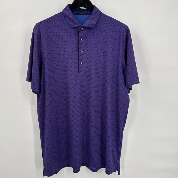 Greyson Other - Grayson Golf Polo Mens Size XL BLue Purple Geometric Diamonds Activewear